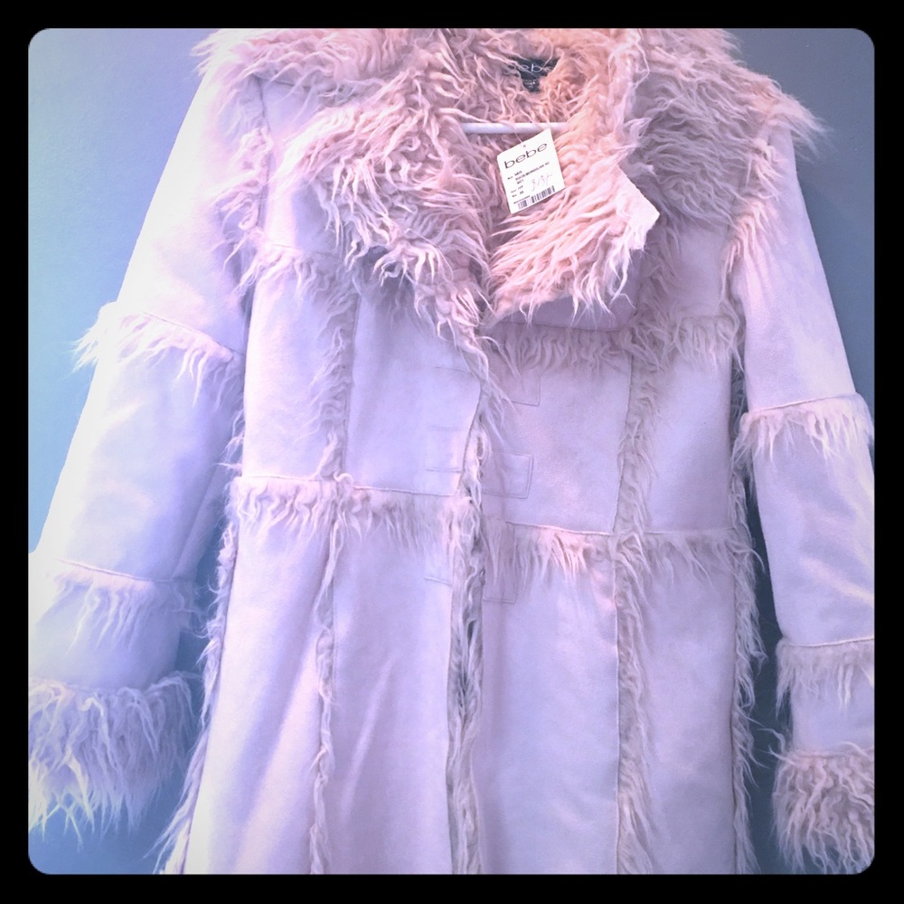 Pink Bebe shearling